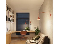 Online Sollux Lighting Lámpara De Pared Nox Moderno De Acero - 1 Fuentes Luminosas - L.14 X A.30 Cm - Ocre Rojo