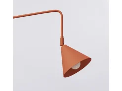 Online Sollux Lighting Lámpara De Pared Nox Moderno De Acero - 1 Fuentes Luminosas - L.14 X A.30 Cm - Ocre Rojo