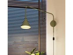 Sollux Lighting Aplique Para Pared-Lámpara De Pared Nox Moderno De Acero - 1 Fuentes Luminosas - L.14 X A.30 Cm - Oliva Verde