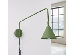 Sollux Lighting Aplique Para Pared-Lámpara De Pared Nox Moderno De Acero - 1 Fuentes Luminosas - L.14 X A.30 Cm - Oliva Verde