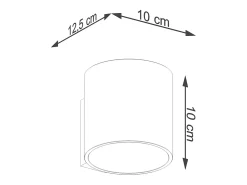 Outlet Sollux Lighting Lámpara De Pared Orbis Minimalista De Acero - 1 Fuentes Luminosas - L.10 X A.10 Cm - Dorado
