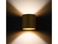 Outlet Sollux Lighting Lámpara De Pared Orbis Minimalista De Acero - 1 Fuentes Luminosas - L.10 X A.10 Cm - Dorado