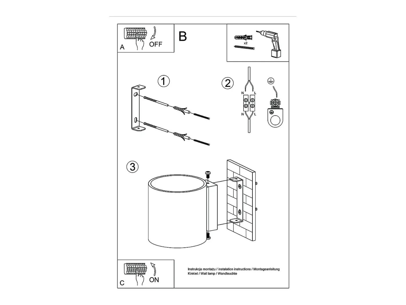 Outlet Sollux Lighting Lámpara De Pared Orbis Minimalista De Acero - 1 Fuentes Luminosas - L.10 X A.10 Cm - Dorado