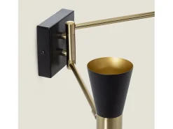 Best Ledkia Lámpara de Pared Orientable Metal 2 Focos Jigger Negro Multicolor