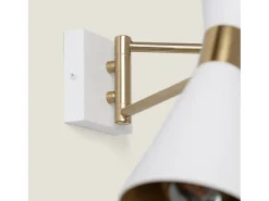 Sale Ledkia Lámpara de Pared Orientable Metal 2 Focos Jigger Blanco