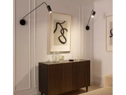 Ledkia Aplique Para Pared-Lámpara de Pared Orientable Metal Magno Negro