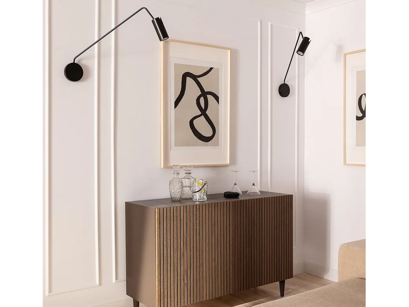 Ledkia Aplique Para Pared-Lámpara de Pared Orientable Metal Magno Negro