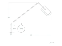 Ledkia Aplique Para Pared-Lámpara de Pared Orientable Metal Magno Negro