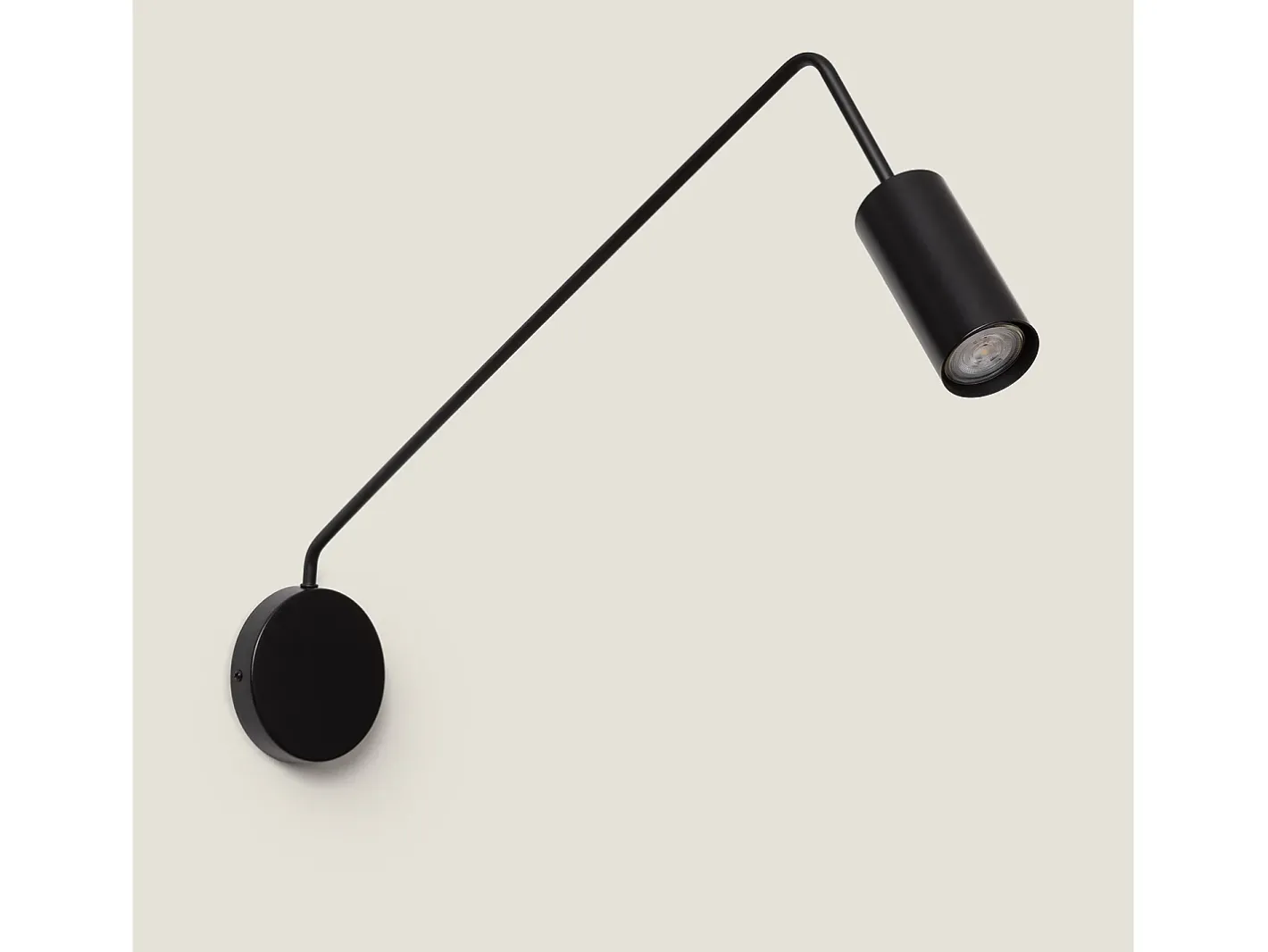 Ledkia Aplique Para Pared-Lámpara de Pared Orientable Metal Magno Negro
