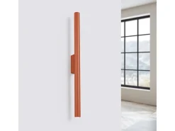 Sollux Lighting Aplique Para Pared-Lámpara De Pared Pastelo Moderno De Acero - 2 Fuentes Luminosas - L.2,5 X A.50 Cm - Ocre Rojo