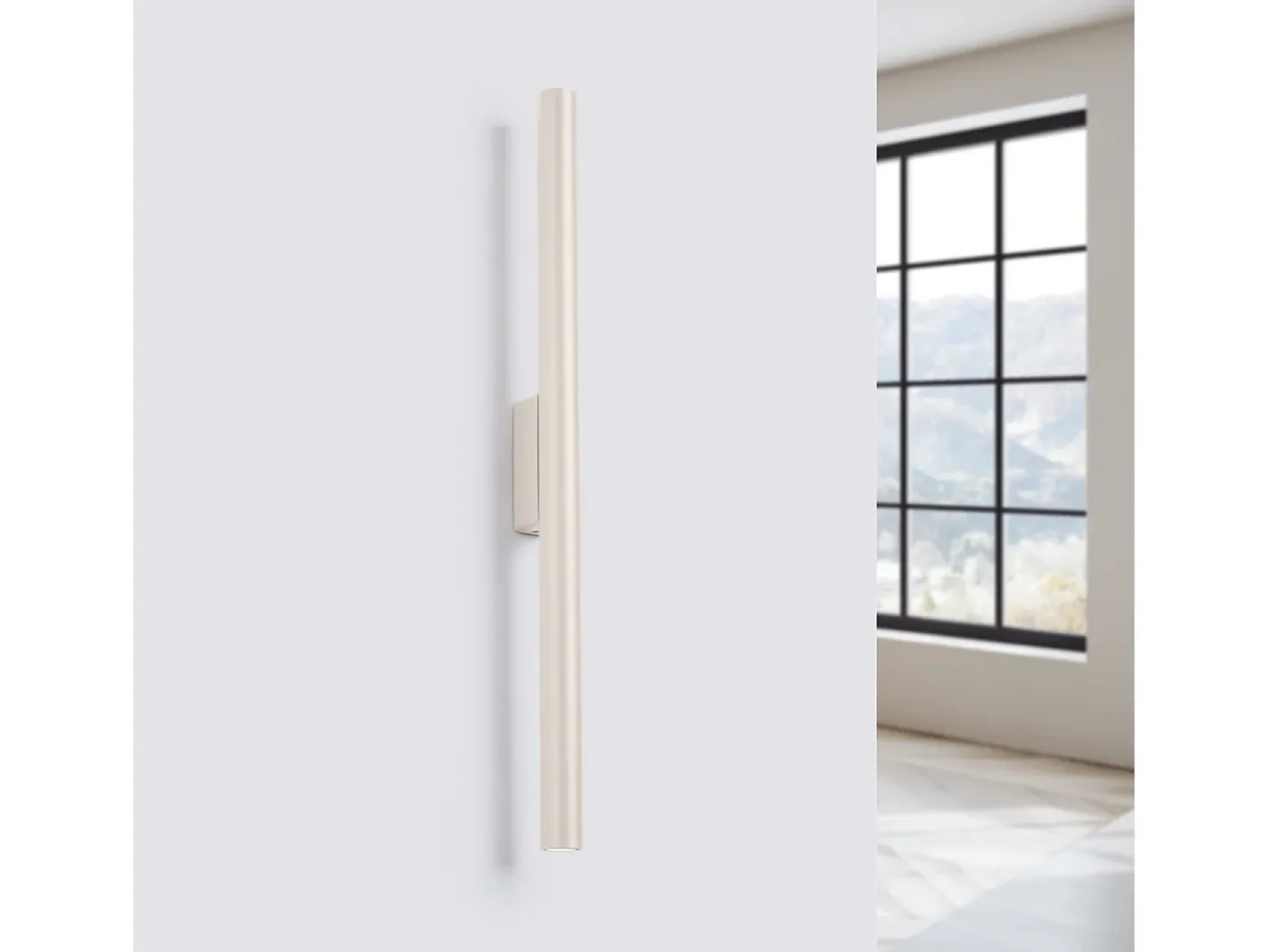Discount Sollux Lighting Lámpara De Pared Pastelo Moderno De Acero - 2 Fuentes Luminosas - L.2,5 X A.50 Cm - Beige