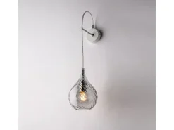 Discount Lámpara de pared Pluvia de hierro con cristal pyrex 1 luz .14 P.21 BL264-AP1-GR Gris