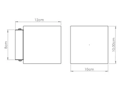 Sollux Lighting Aplique Para Pared-Lámpara de pared Quad industrial de concreto - 1 fuentes luminosas - L.10 x A.10 cm - oliva Verde