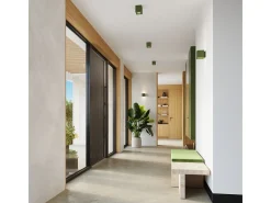 Sollux Lighting Aplique Para Pared-Lámpara de pared Quad industrial de concreto - 1 fuentes luminosas - L.10 x A.10 cm - oliva Verde