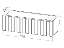 Sale Sollux Lighting Lámpara de pared Rigata moderno de cerámica - 1 fuentes luminosas - L.34 x A.10 cm - pardo Gris