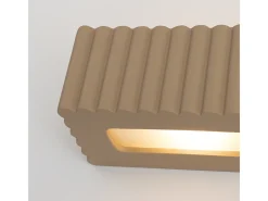 Sale Sollux Lighting Lámpara de pared Rigata moderno de cerámica - 1 fuentes luminosas - L.34 x A.10 cm - pardo Gris