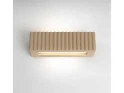 Sale Sollux Lighting Lámpara de pared Rigata moderno de cerámica - 1 fuentes luminosas - L.34 x A.10 cm - pardo Gris