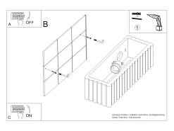 Sale Sollux Lighting Lámpara de pared Rigata moderno de cerámica - 1 fuentes luminosas - L.34 x A.10 cm - pardo Gris