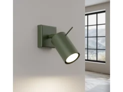 Sollux Lighting Aplique Para Pared-Lámpara De Pared Ring Moderno De Acero - 1 Fuentes Luminosas - L.8 X A.8 Cm - Oliva Verde