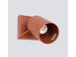 Outlet Sollux Lighting Lámpara De Pared Ring Moderno De Acero - 1 Fuentes Luminosas - L.8 X A.8 Cm - Ocre Rojo