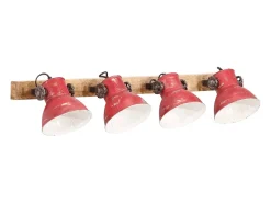 Lámpara de pared desgastado 25 W E27 90x25 cm ES636309 Rojo Online