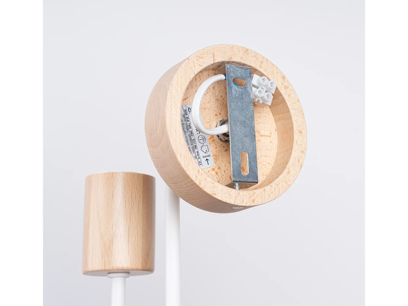 Sollux Lighting Aplique Para Pared-Lámpara De Pared Timbo Desván De Acero/Madera - 1 Fuentes Luminosas - L.8 X A.18,5 Cm - /Madera Natural Blanco