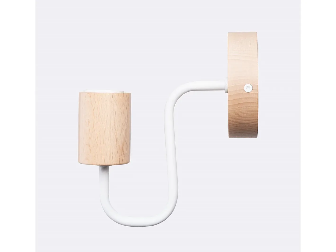 Sollux Lighting Aplique Para Pared-Lámpara De Pared Timbo Desván De Acero/Madera - 1 Fuentes Luminosas - L.8 X A.18,5 Cm - /Madera Natural Blanco