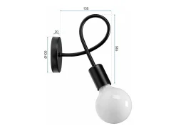 Aplique Para Pared-Lámpara De Pared Toolight 392199 Paradise Black Negro