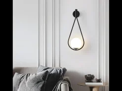 New Lámpara De Pared Toolight G093-1W Black White Negro