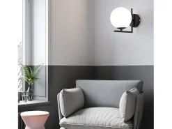 Lámpara De Pared Toolight G101-1W Black White Negro Online