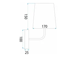Aplique Para Pared-Lámpara De Pared Toolight App1612-1W Black Negro
