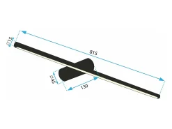 New Lámpara De Pared Toolight Led App1346-W 80Cm Brush Gold Dorado