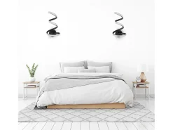 Lámpara De Pared Toolight Led App829-W Spring Up Black Negro Online