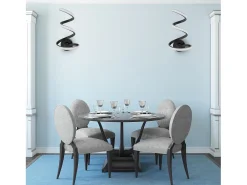 Lámpara De Pared Toolight Led App829-W Spring Up Black Negro Online