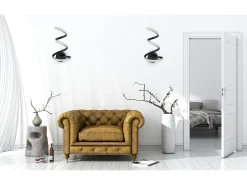 Lámpara De Pared Toolight Led App829-W Spring Up Black Negro Online