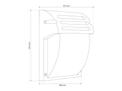Aplique Para Pared-Lámpara De Pared Toolight Rsl013-1W Black Negro