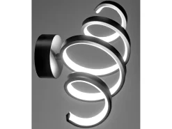 Lámpara De Pared Toolight Led App826-W Spring Black Negro New