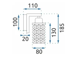 Online Lámpara De Pared Toolight App543-1W Grey Gris