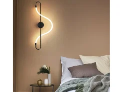 Lámpara De Pared Toolight Led App857-W Long Black Negro Discount