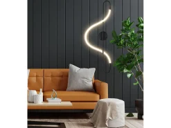 Lámpara De Pared Toolight Led App857-W Long Black Negro Discount