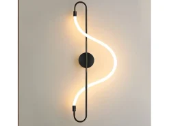 Lámpara De Pared Toolight Led App857-W Long Black Negro Discount