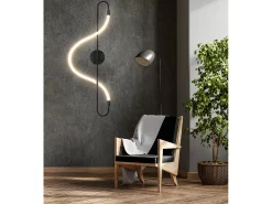 Lámpara De Pared Toolight Led App857-W Long Black Negro Discount