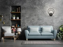 New Lámpara De Pared Toolight App1042-W Black Negro