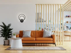 New Lámpara De Pared Toolight App1042-W Black Negro