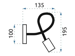 Lámpara De Pared Toolight App516-1W Paradise Black Negro Sale
