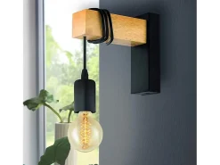 Aplique Para Pared-Lámpara De Pared Toolight App972-1W Line Black Negro