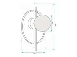 Outlet Lámpara De Pared Toolight App1436-W Gold Dorado