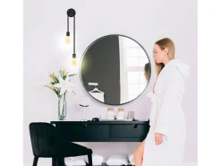 New Lámpara De Pared Toolight App1147-2W Black Negro