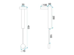 Lámpara De Pared Toolight App1600-W Black Negro