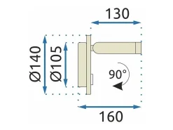 Aplique Para Pared-Lámpara De Pared Toolight App1615-1W Beige